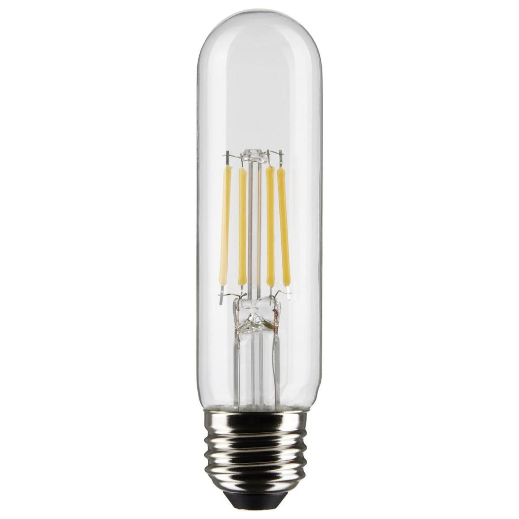 Satco S21347 5.5T10/LED/CL/950/120V/E26 5.5 watt T10 LED Clear Filament Light Bulb - Lighting Supply Guy