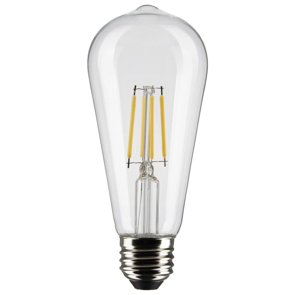 Satco S21360 5ST19/CL/LED/927/E26 5w Clear LED ST19 Vertical Filament Lamp - Lighting Supply Guy