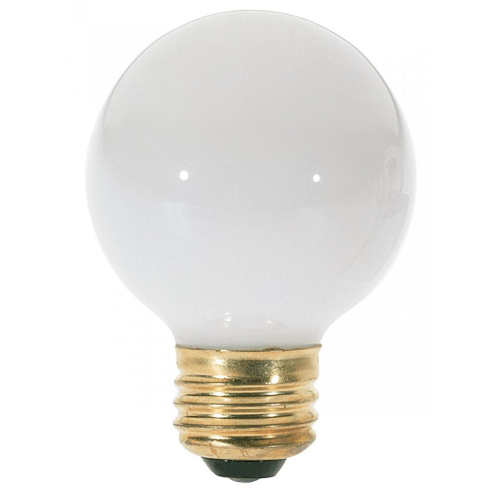 Satco S3828 40G18.5/E26/WH 40w G18.5 Incandescent White Globe Lamp - Lighting Supply Guy