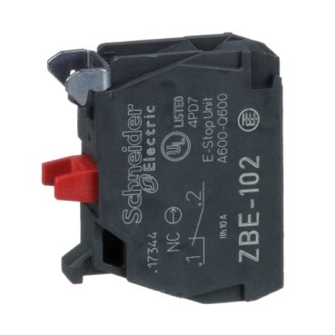 Schneider Electric ZBE102 Screw - Clamp Terminal Push Button Contact Block - Lighting Supply Guy