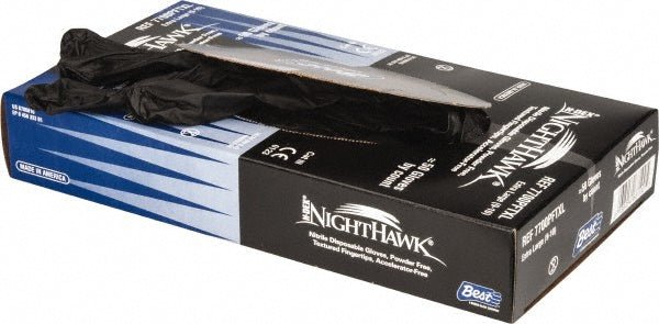 SHOWA 7700PFTXL Disposable Glove: Size X - Large, 4.0 mil, Nitrile Coated, Nitrile, General Purpose Grade, Powder - Free - Lighting Supply Guy