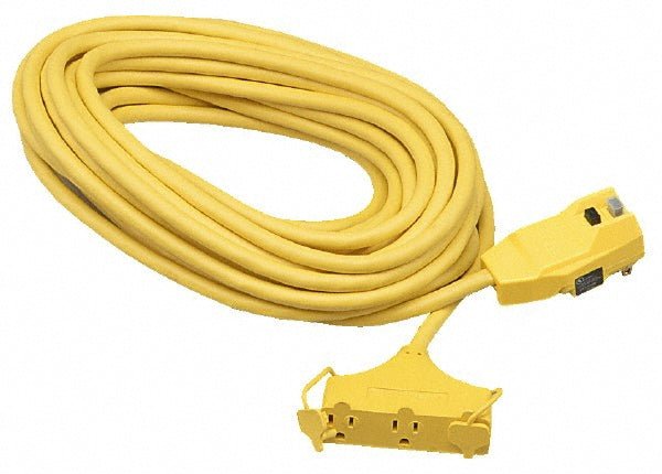 Southwire 14880228 - 6 Power Cords; Cord Type: Extension Cord ; Overall Length (Feet): 25 ; Cord Color: Yellow ; Amperage: 15 ; Voltage: 120 ; Standards: OSHA; UL Listed - Lighting Supply Guy