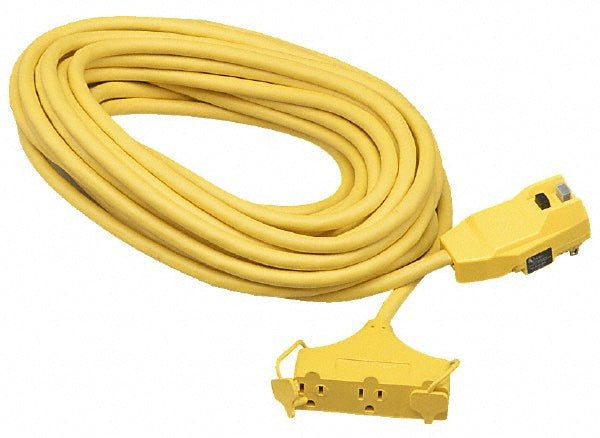 Southwire 14880229 - 6 Power Cords; Cord Type: Extension Cord ; Overall Length (Feet): 50 ; Cord Color: Yellow ; Amperage: 15 ; Voltage: 120 ; Standards: OSHA; UL Listed - Lighting Supply Guy