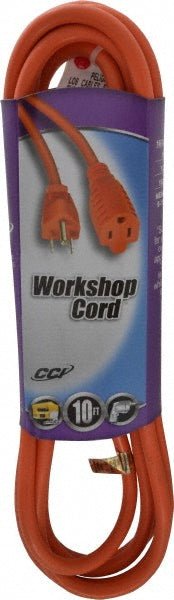 Southwire 2304SW8803 10', 16/3 Gauge/Conductors, Orange Indoor & Outdoor Extension Cord - Lighting Supply Guy