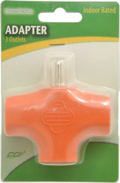 Southwire 99069703 3 Outlets, 125 VAC, 15 Amp, Orange, Triple Tap Plug In Adapter - Lighting Supply Guy
