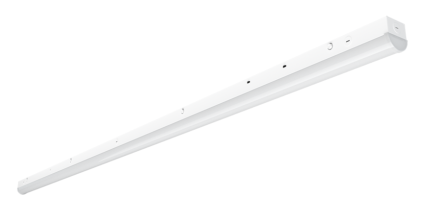 Rab SR8H 45W/75W/85W Wattage Selectable LED 8' Linear Strip Light Fixture, 3500K/4000K/5000K Color Selectable, 12591 Max Lumens, 50,000hr life, 120-277 Volt, 0-10V Dimming