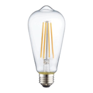 TCP FST19D4027CCQ 4 watt ST19 Filament LED Lamp, E26 Medium base, 2700K, 350 lumens, 15,000 hr life, 120 volt, Dimming