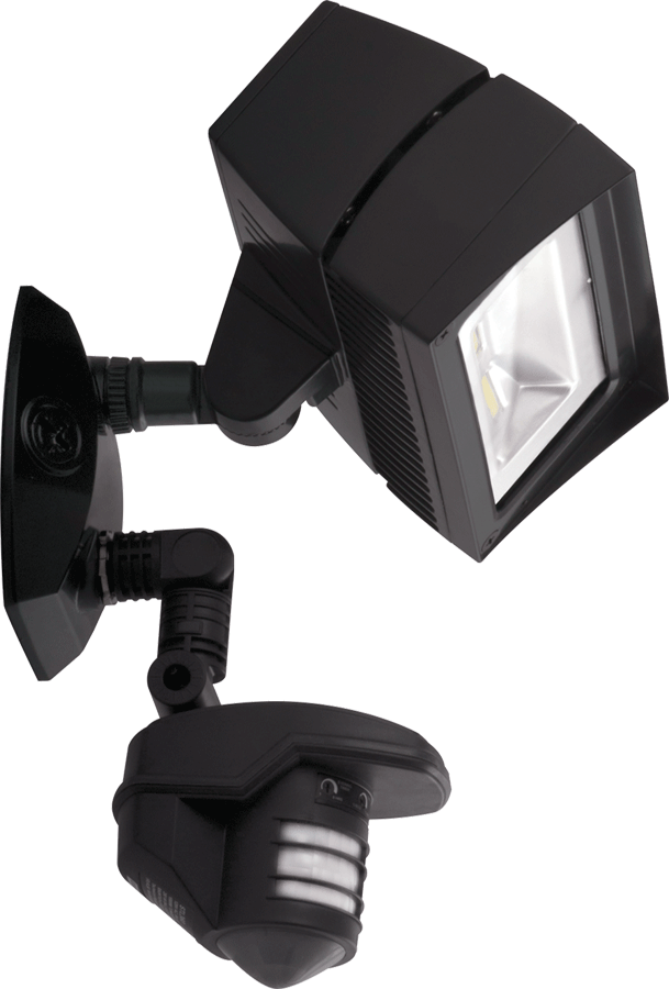 Rab STL3FFLED18N  18 watt LED Floodlight Fixture w/ STL3 Motion Sensor, Senses 180° out + 360° down, 4000K, 1454 lumens, 100,000hr life, 120 volt, Bronze Finish. *Discontinued*