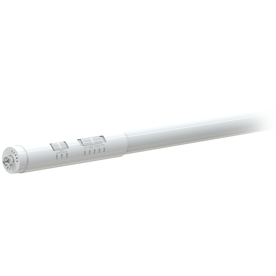 Rab T8-96G-DE-BYP 24W/32W/40W Wattage Selectable T8 LED 96" Linear Tube Lamp, Interchangeable Base (Fa8 or r17D), 3000K-6500K Color Selectable, 5481 Max Lumens, 50,000hr life, 120-277 Volt, Dimming