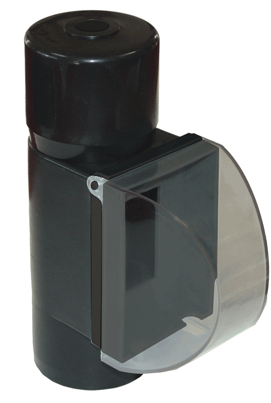 Rab TCB  Clear PVC Bubble Cover w/ Lockable Latch, 3-5/8" x 3-1/2" x 5-1/2" tall, Black Finish