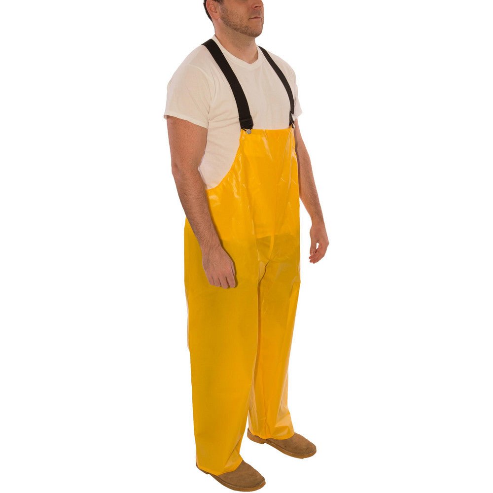 Tingley O22007 - L Disposable Overalls: Chemical, Flame & Oil Protection, Size Large, 5.5000 oz, Polyurethane, Suspenders Closure - Lighting Supply Guy