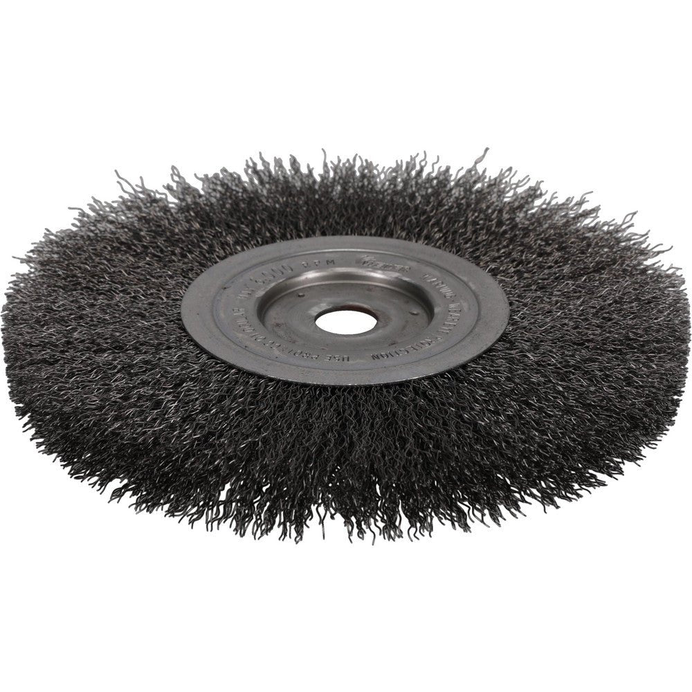 Weiler 1178 Wheel Brush: 8" Wheel Dia, 1/2" Face Width, 0.0140" Wire Dia, Crimped - Lighting Supply Guy