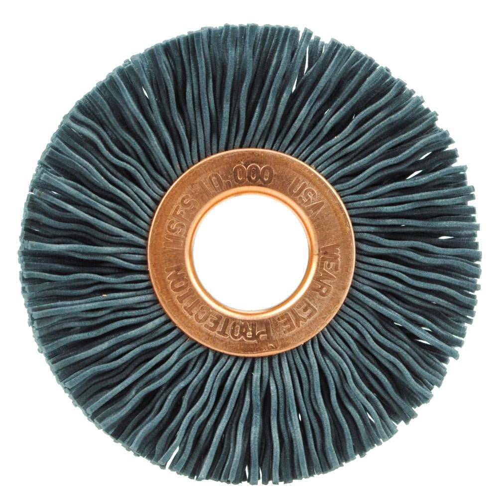 Weiler 17543 Wheel Brush: 2" Wheel Dia, 3/8" Face Width, 0.0220" Wire Dia, Crimped - Lighting Supply Guy