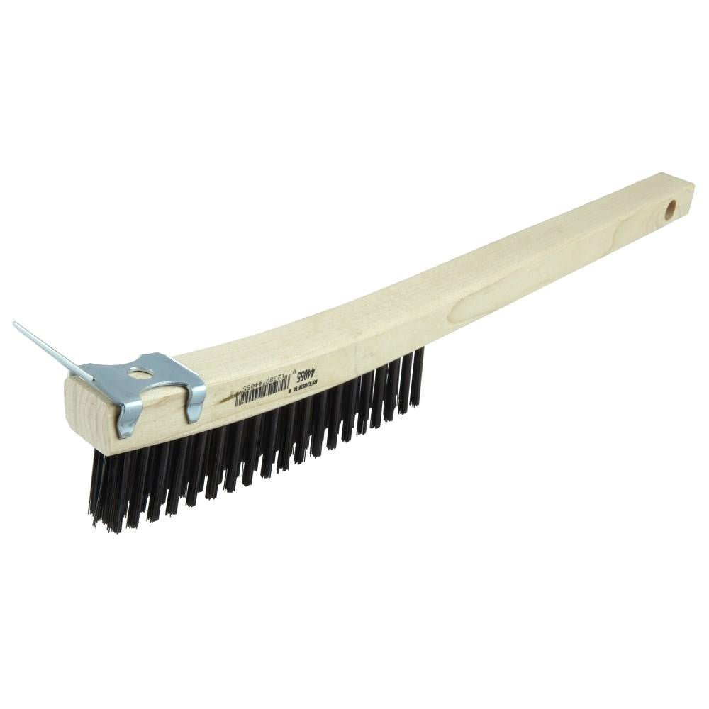 Weiler 44055 Scratch Brush: 3 Row, 19 Column, Steel - Lighting Supply Guy
