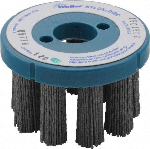 Weiler 85778 3" 120 Grit Silicon Carbide Crimped Disc Brush - Lighting Supply Guy