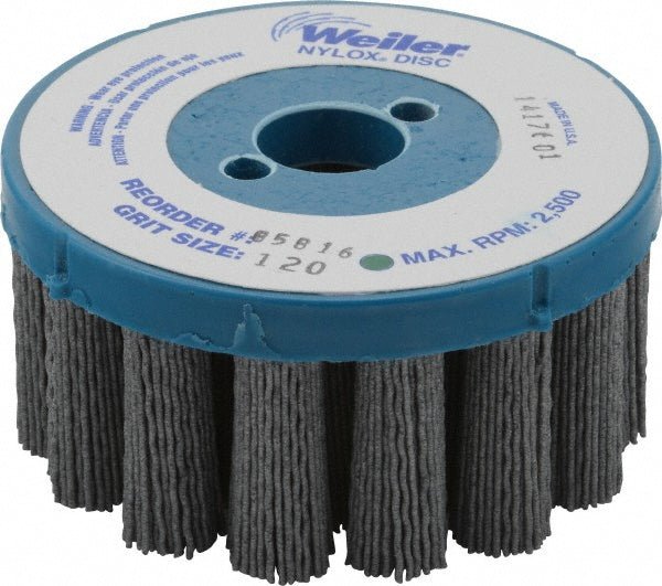 Weiler 85816 4" 120 Grit Silicon Carbide Crimped Disc Brush - Lighting Supply Guy
