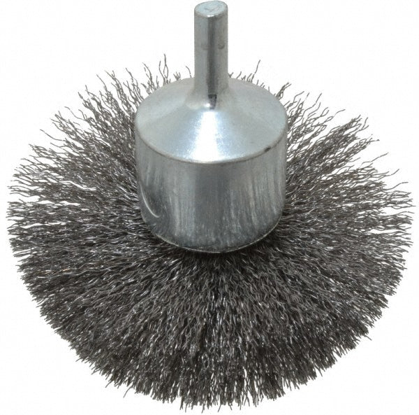 Weiler 90304 End Brushes: 3" Dia, Steel, Crimped Wire - Lighting Supply Guy