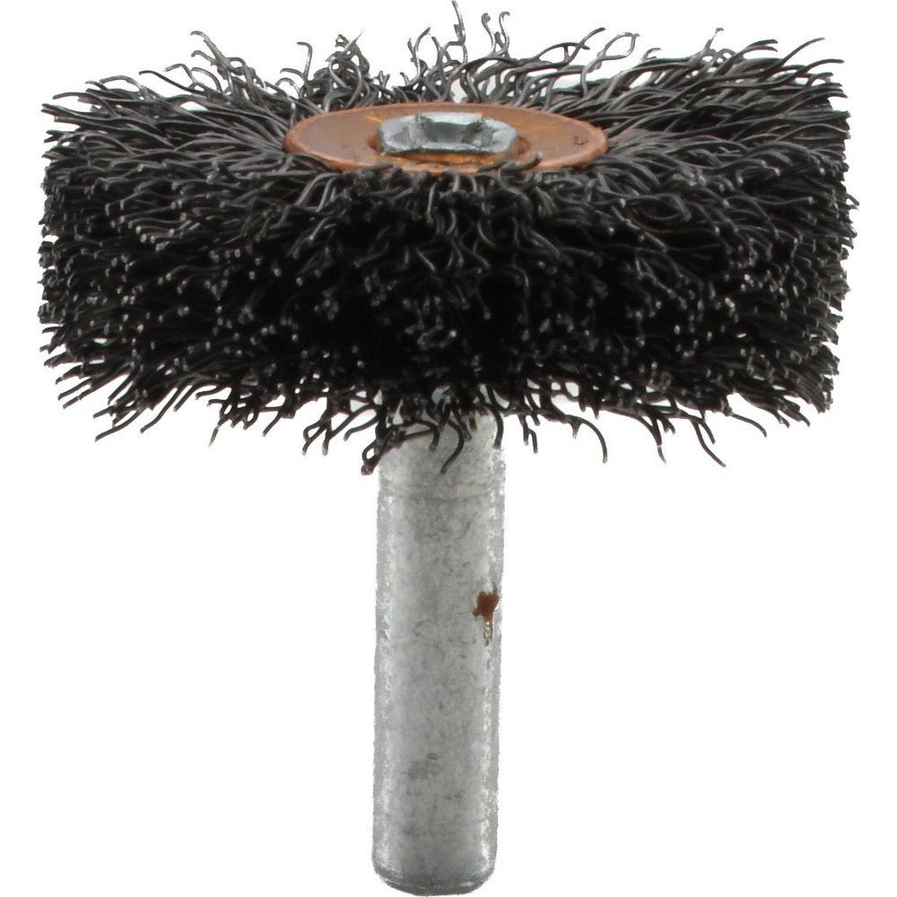 Weiler 90310 Wheel Brush: 1 - 1/2" Wheel Dia, 1/2" Face Width, 0.0118" Wire Dia, Crimped - Lighting Supply Guy