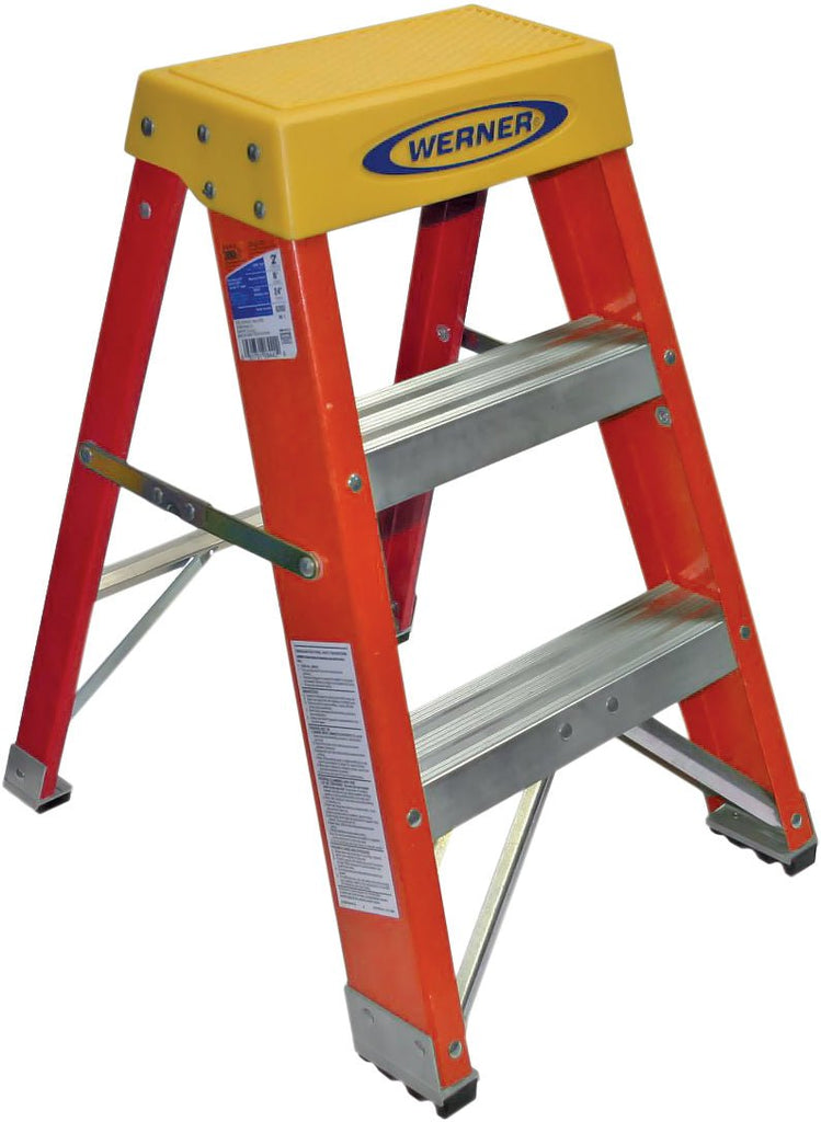 Werner 6202 2 Step Fiberglass Step Ladder: Type IA - Lighting Supply Guy