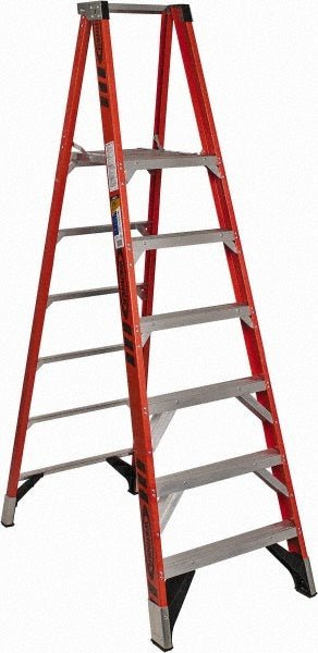 Werner P7406 6 Step Fiberglass Step Ladder: - Lighting Supply Guy