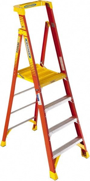 Werner PD6204 4 Step Fiberglass Foldable Step Ladder: Type IA 300 lb Capacity 6' Height - Lighting Supply Guy