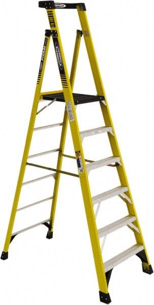Werner PD7306 6 Step Fiberglass Foldable Step Ladder: Type IAA 375 lb Capacity 8' Height - Lighting Supply Guy