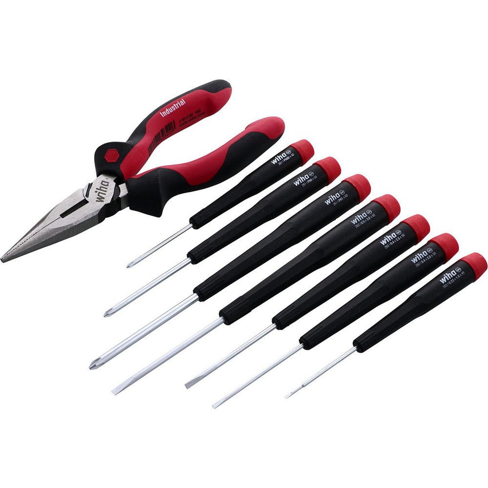 Wiha 26190 Screwdriver Sets; Screwdriver Types Included: Slotted; Phillips ; Container Type: Clamshell ; Number Of Pieces: 8 - Lighting Supply Guy