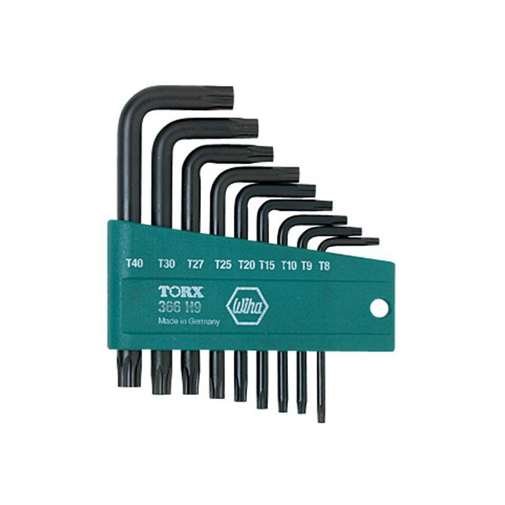 Wiha 36394 Torx Key Set: 9 Pc, L - Handle, T8 to T40 - Lighting Supply Guy