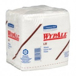WypAll 47022 GeneralClean™ L20 Medium Cleaning Cloths (47022), Quarterfold, White - Lighting Supply Guy