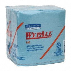 WypAll 5776 PowerClean L40 Extra Absorbent Towels, Quarterfold, Limited Use Towels, Blue - Lighting Supply Guy