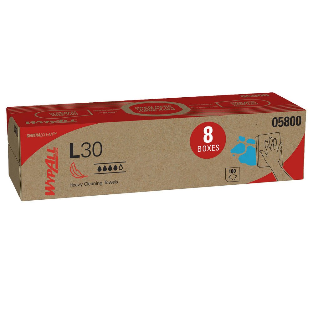 WypAll 5800 GeneralClean L30 Heavy Duty Cleaning Towels, Pop - Up Box, Strong & Soft Towels, White - Lighting Supply Guy