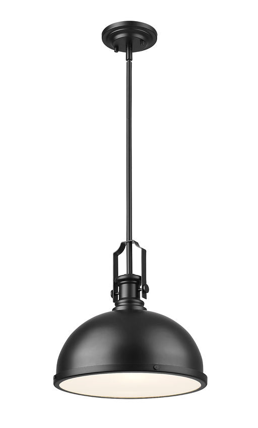 Z - Lite 725P12 - MB Melange 13" Pendant in Matte Black - Lighting Supply Guy