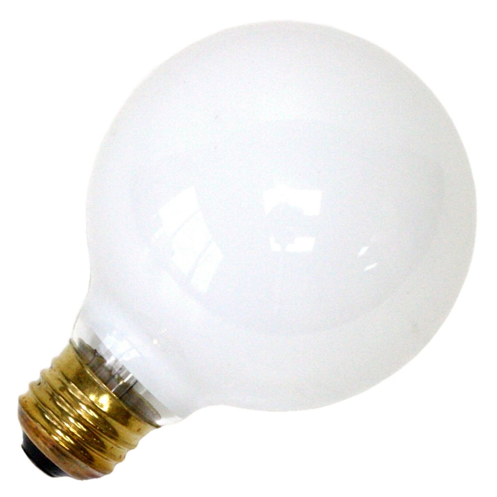 Westinghouse 03124 100G25/IF/130V White 100 watt G25 Globe Lamp, Medium (E26) base, 3200K, 1150 lumens, 2,000hr life, 130 volt *Discontinued*