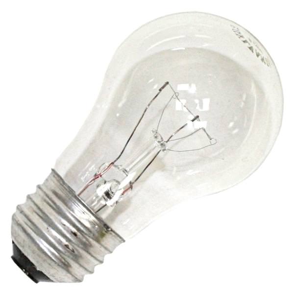 Sylvania 10019 15A15/CL/130V Clear 15 watt A15 Appliance Lamp, Medium (E26) base, 105 lumens, 2,500hr life, 130 volt