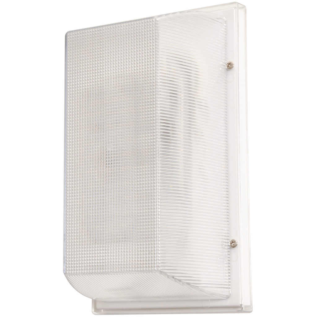 AFX TPUW700L50WH 9 watt LED Wall Pack Fixture, 10.5" Height x 6" Width x 4" Depth, 5000K, 900 lumens, 50,000hr life, 120 Volt, Non-Dimmable, Acrylic Lens, White Finish