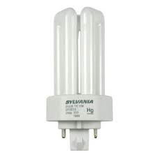 Sylvania 20891 CF13DT/E/827 13 watt Triple-Tube Compact Fluorescent Lamp, 4-Pin (GX24q-1) base, 2700K, 900 lumens, 12,000hr life