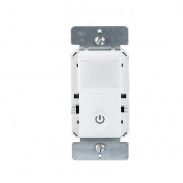 Enerlites HMOS-W White 500 watt LED, Incandescent, Fluorescent, Commercial Grade PIR Wall Switch Occupancy Sensor, with 4-Wire, 180° coverage, 60Hz, 5A Resistive, 500VA Ballast, 1/8HP Motor, Auto On/Auto Off, 120 volt