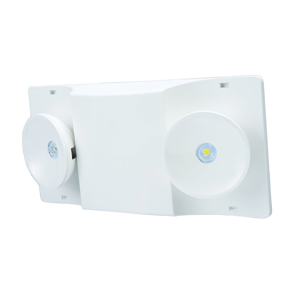 All Pro SEL17 2-Light LED Emergency Fixture with White Plastic Housing