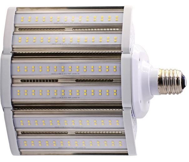 Satco S8932 80W/LED/HID/SB/5K/E39/100-277V 80 watt LED Cluster Lamp to replace 250W HID, 8-3/4in. Length x 9-1/4in. Width, Mogul (E39) Base, 5000K, 10000 lumens, 50,000hr life, 120-277 volt, Non-Dimmable, Shoebox Style, Unfolds Open for Directional Use