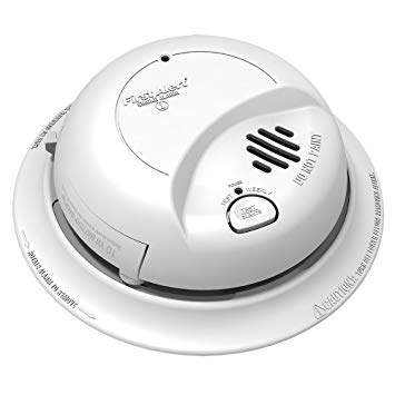 BRK 9120LBL Smoke Alarm, Dual Ionization, 60Hz Wire-in with 10-Year 9V Lithium Battery Backup, Locked Battery Drawer, 120V AC