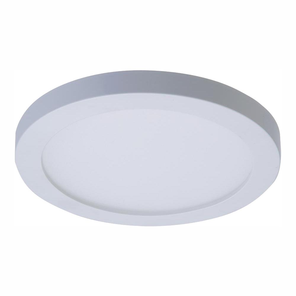 Halo SMD4R-6-930-WH 4" Round 9.5 watt LED Surface Mount Downlight, Spring Clip Surface Mount, 3000K, 600 lumens, 120 volt, Dimming, White Trim