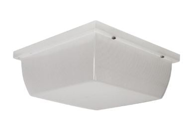 Wave 265M-F-LT15-C-WH 15 watt LED Outdoor Security Fixture, Frosted Prismatic Glass, 4000K, 1400 lumens, 50,000hr life, 120 volt, White Finish
