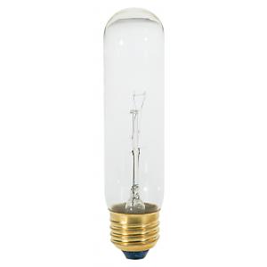 Satco S3252 40T10 Clear 40 watt T10 Tubular Lamp, Medium (E26) base, 280 lumens, 2,000hr life, 120 volt, Dimming
