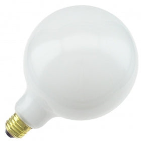 Import 60G40/WH/130V White 60 watt G40 Globe Lamp, Medium (E26) base, 5,000hr life, 130 volt