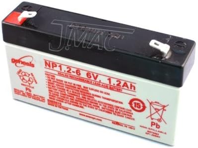 Enersys NP1.2-6-T1 Sealed Lead Acid Battery, 6 volt, 1.2 Amp Hour
