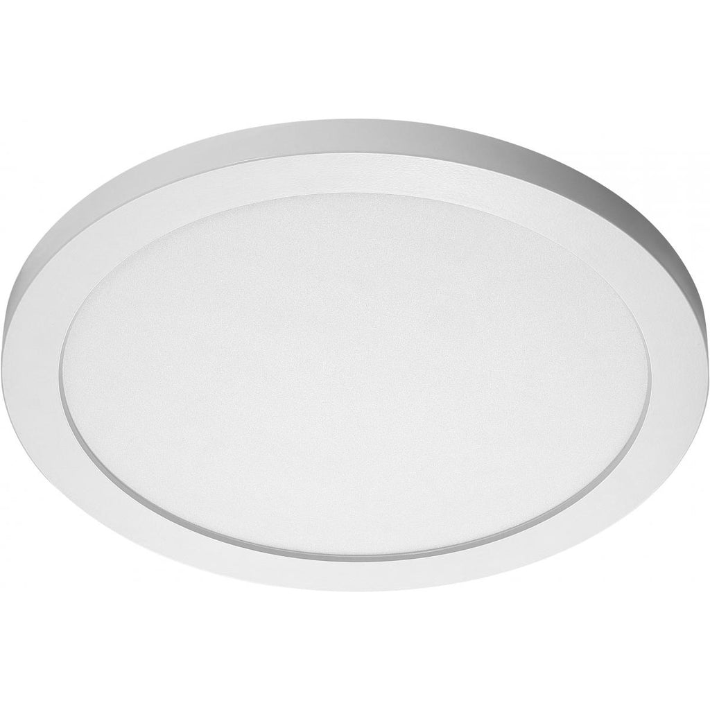Satco 62-1191 26w LED Surface Mount Round Ceiling Light, 16.54"w x 2.28"h, 3000K, 2000 lumens, 50,000hr life, 120-277 volt, White Finish, Dimmable