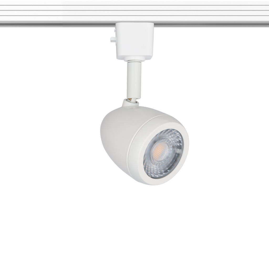 WAC Lighting L-7010-30-WT Bullet 10w L-Style Track Luminaire, 5-7/8"h x 2-5/8"w, 3000K, 850 lumens, 50,000hr life, 120v, White Finish, Dimmable