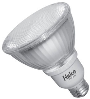 Halco 46001 CFL15/27/PAR30 15 watt PAR30 Compact Fluorescent Flood Lamp, Medium (E26) base, 2700K, 750 lumens, 10,000hr life, 120 volt, Non-dimmable