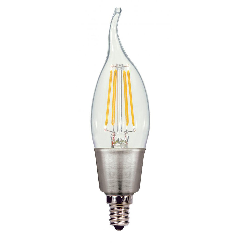 Satco S95784 4.5ST19/AMB/LED/E26/20K/120V 4.5 watt ST19 Amber LED Vintage Bulb, Medium (E26) base, 2000K, 350 lumens, 15,000hr life, 120 volt Amber Glass, Dimmable