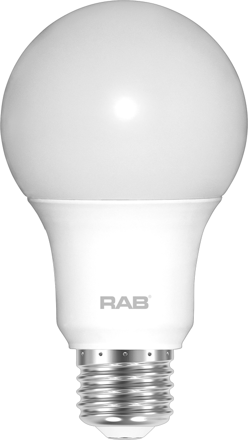 Rab A19-12-E26-850-ND E26 CRI80 5000K Non-Dim LED Bulb A19 12 W 1100lm 15,000hr - Equivalency 75W Incandescent